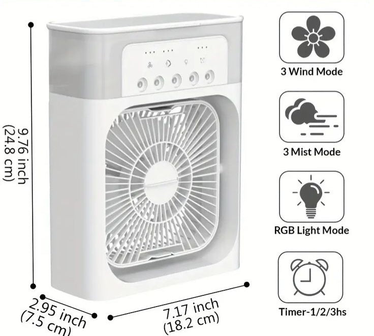 Ventilador Humidificador Aire  2 en 1